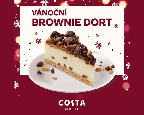 Vánoční brownie cheesecake