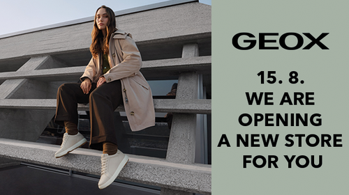 We are opening a new store for you. GEOX – shoes that breathe.