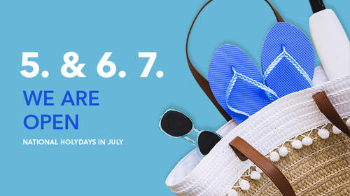 July 5 and 6 we are open