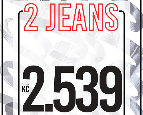 Kup 2 ks jeansů za 2539 Kč