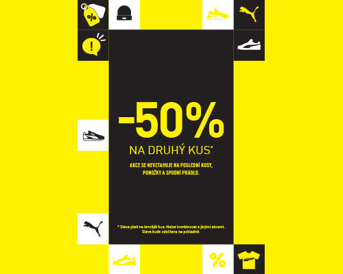 EXTRA sleva 50 % na levnější kus